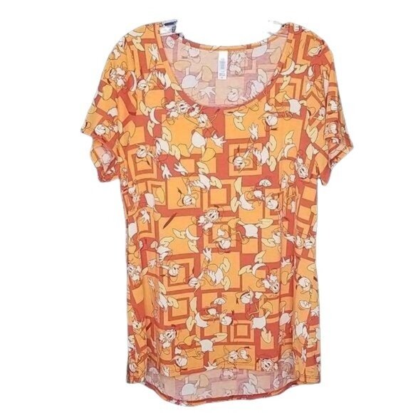 LuLaRoe Tops - LulaRoe Disney XL Shirt Top Classic T Scoop Whimsical Fun Donald Duck Graphic